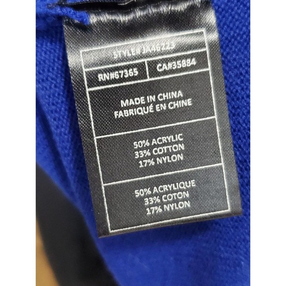 Jack Women's Solid Blue Acrylic Long Sleeve Round Neck Pullover Casual Sweater S - Picture 10 of 12